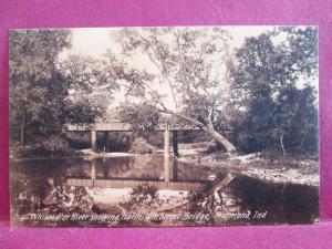 Postcard IN Richmond Whitewater River Showing North 10th Street Bridge  1908