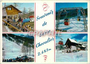 Modern Postcard Souvenir de Serre Chevalier 2483 m terrace and bar of Aravet ...