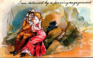 Humour Romantic Couple I Am Detained By A Pressing Engagement 1910