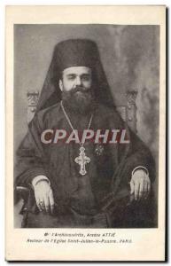 Old Postcard the Bishop & # 39Archimandrite Arsene Attie Rector & # 39eglise ...