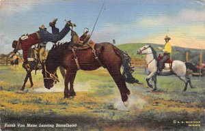 Frank Van Meter Leaving Barrelhead Cowboy 1942 Missing Stamp 