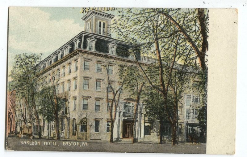 Postcard Karldon Hotel Easton PA