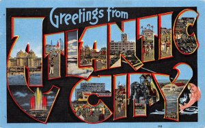 Atlantic City, New Jersey, Greetings From Atlantic City, Large Letters, AA371-5