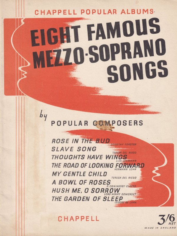 Eight Famous Mezzo Soprano Songs Liza Lehmann Dorothy Forster Olde Sheet Music