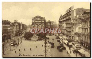 Old Postcard Brussels Place de Brouckere