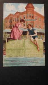 Mint USA Advertisement Postcard Fralingers Salt Water Taffy Atlantic City NJ 3