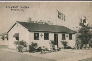 Postcard Red Cross Canteen Evansville IN