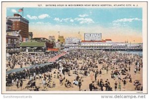 Bathing Hour In Mid Summer Near Beach Hospital Atlantic City New Jersey