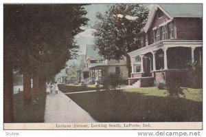 Indiana Avenue, looking South, La Porte, Indiana, PU-1909