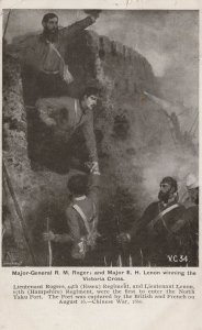 Essex Military Regiment Winning The Victoria Cross Antique Postcard