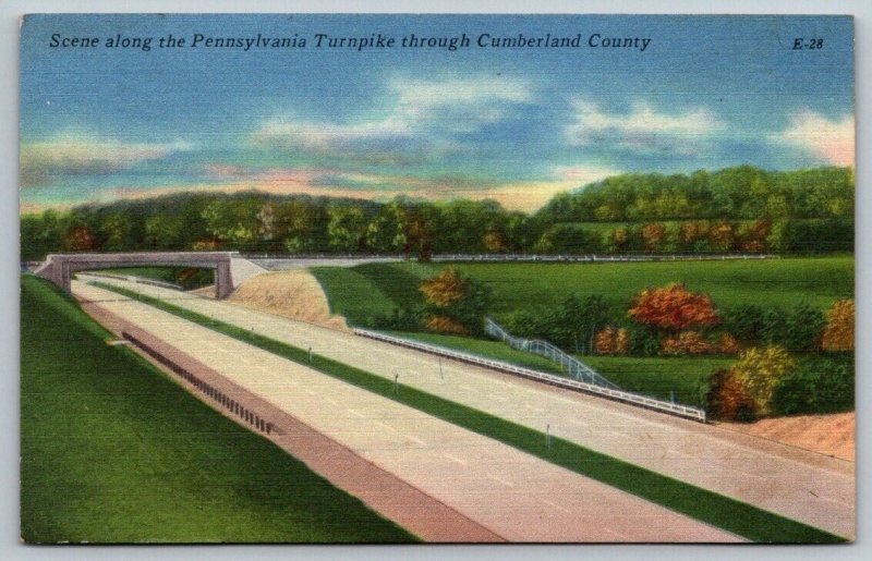 Cumberland County  Penn Turnpike  Pennsylvania   Postcard