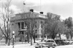 1945 Prescott Arizona Court House autos RPPC Postcard 25-11633