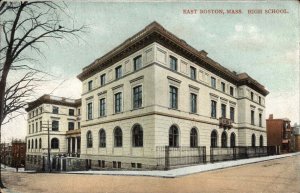 Boston Massachusetts MA High School Vintage Postcard