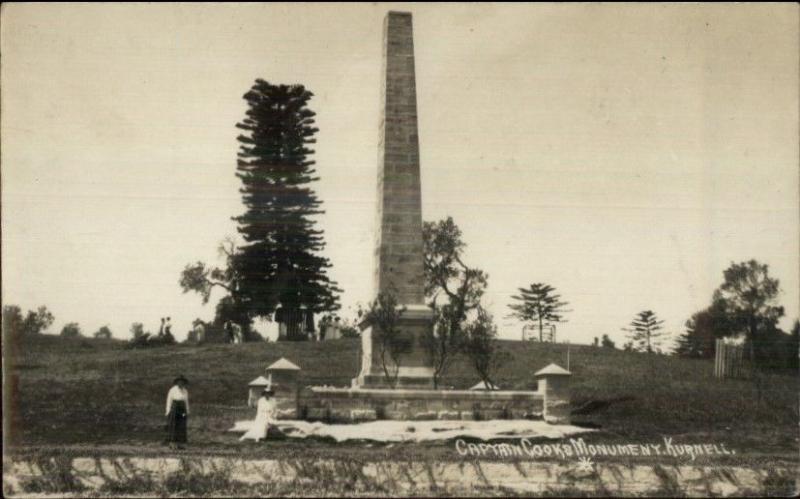 Obelisk Captain Cook Monument Kurnell Australia c1910 Real Photo Postcard