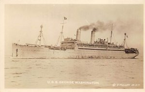 U S S George Washington Real Photo Military Battleships Ship 