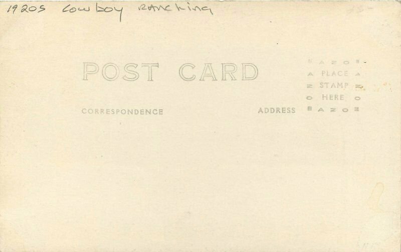 1920s Cowboy Life in Nevada Range RPPC Photo Postcard 20-2