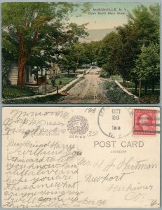 MASONVILLE N.Y. MAIN STREET ANTIQUE POSTCARD