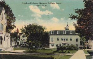 Maine Togus Hotel And Library National Soldiers Home 1915