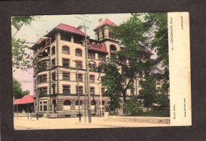 OH Hotel Alms Cincinnati Ohio Handcolored Postcard