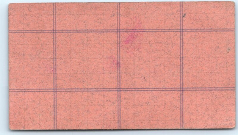 c1880s Rosengren Name Calling Simple Trade Card Grid Checkerboard Pattern C3