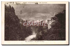 Old Postcard Flumet Bridge and & # 39Arly