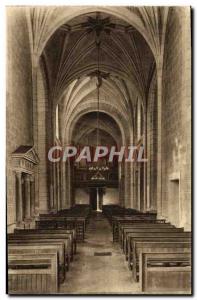 Old Postcard Solesmes Nave of Abbey Organ & # 39Eglise