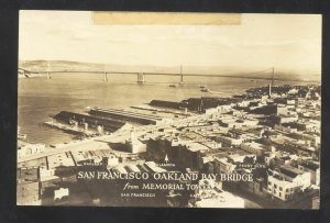RPPC SAN FRANCISCO OAKLAND BAY BRIDGE VINTAGE REAL PHOTO POSTCARD