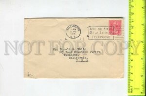 466598 1928 New Zealand Wellington phone real posted USA cancellation COVER