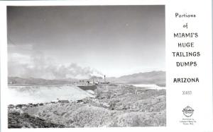 RPPC  MIAMI, AZ  Arizona  Huge TAILING DUMPS from MINES  Frasher c1940s Postcard