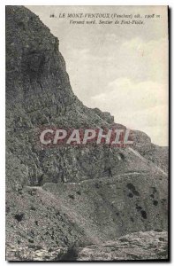 Old Postcard Mont Ventoux (Vaucluse) alt 1908 m north side trail Font Fiolle