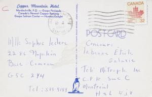 Copper Mountain Hotel Murdochville Quebec QC c1984 Vintage Postcard E14