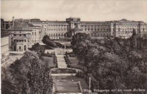 Austria Wien Vienna Volksgarten Mit Der Neuen Hofburg Real Photo