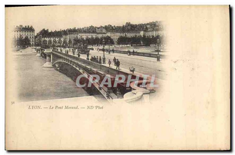 Postcard Old Bridge Morand Lyon