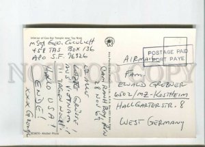473247 South Vietnam Interior Cao Dai Temple Tay Ninh Germany Postage Paid RPPC