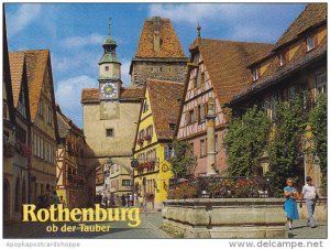 Germany Rothenburg Roederbogen mit Markusturm