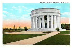 Warren G Harding Memorial Marion Ohio Postcard