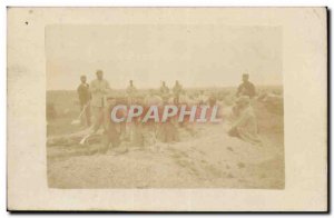 Old Postcard PHOTO CARD Army Soldiers in the trenches
