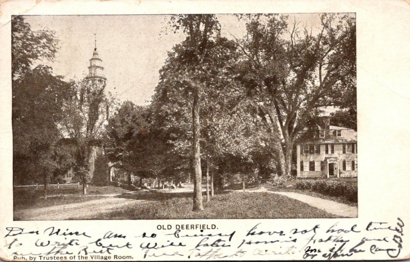 Massachusetts Deerfield Town Scene 1908