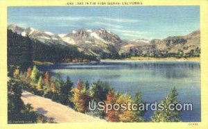 June Lake - High Sierra, California CA Postcard