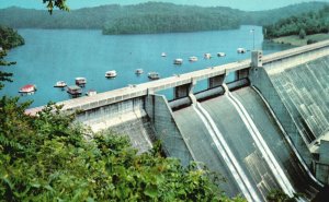 Vintage Postcard Norris Dam Hydroelectric and Food Control Knoxville Tennessee 