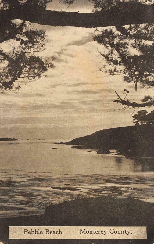 PEBBLE BEACH Monterey County, CA c1910s Vintage Postcard