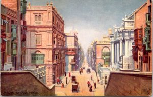 Postcard Malta Tuck 7021 Series II - Strada Reale