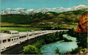 Vtg California Zephyr Burlington Rio Grande Western Pacific Railroad Postcard