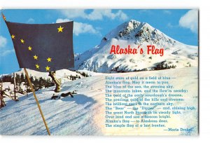 Alaska AK Vintage Postcard Alaska's Flag Mountain View