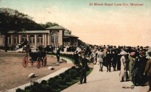 Vintage Postcard 1911 At Mount Royal Park Look-Out Montreal Quebec Canada CAN