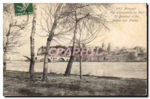 Old Postcard Set Avignon view of Pont St Benezet and Palais des Papes