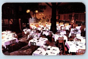 Fort Wayne Indiana Postcard English Terrace Restaurant Interior View 1951 Posted