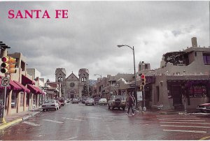 Downtown Santa Fe New Mexico La Fonda Hotel & Cathedral  4 by 6