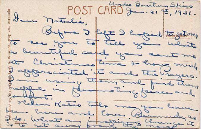 Saint Peters Church - St. Georges, Bermuda DB - dated 1931