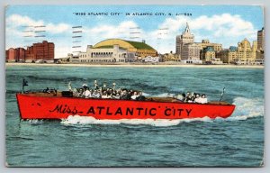 Postcard Miss Atlantic City Speed Boat - Atlantic City, New Jersey